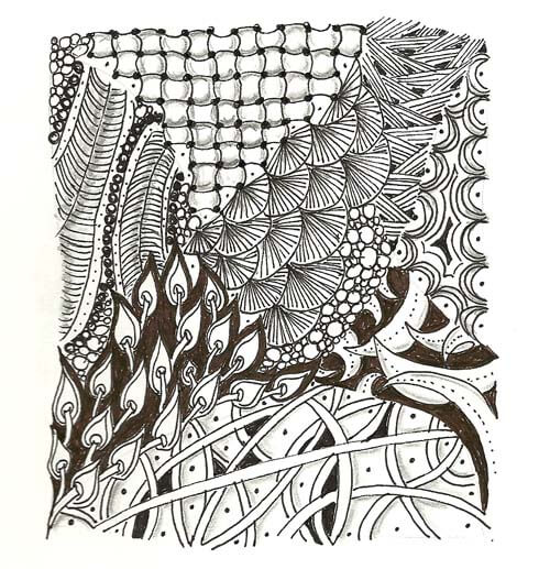 zentangle - Marbled Musings