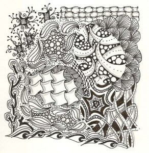 zentangle - Marbled Musings