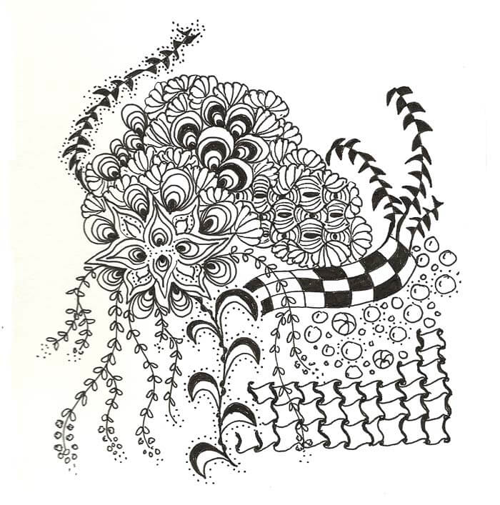 zentangle - Marbled Musings