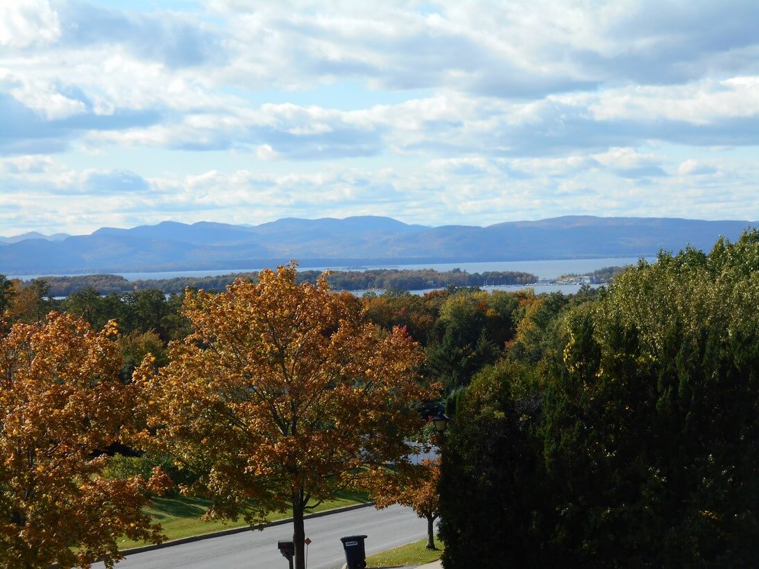 Lake Champlain, looking northwest, from Overlook Park, Spear Street, Burlington